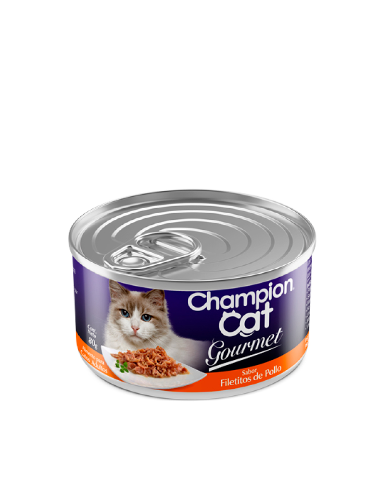 Champion Cat Gourmet Lata Filetitos de Pollo