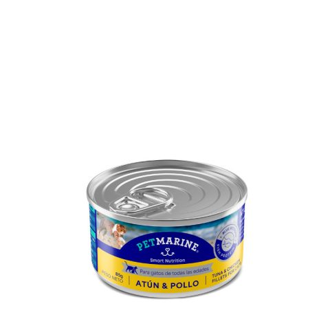 PetMarine Lata Gato Atún y Pollo 85g