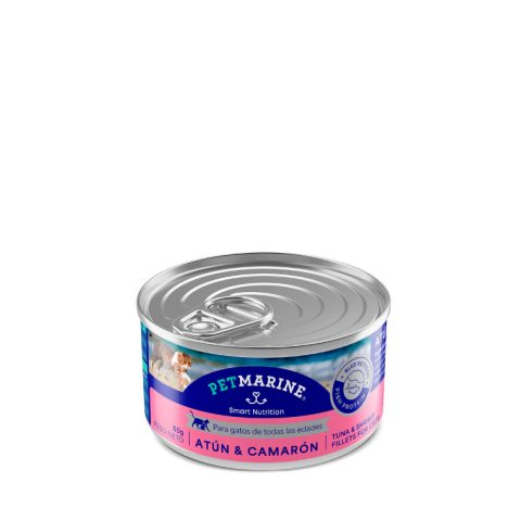 PetMarine Lata Gato Atún y Camarón 85g