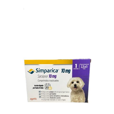 Simparica 10mg 2,5kg a 5kg 1comp