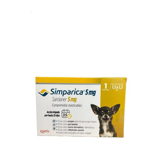 Simparica 5mg 1,3kg a 2,5kg 1comp