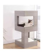 Mueble Rascador 2 Niveles para Gatos