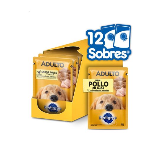 Pedigree Pouch Adulto Pollo 100g x12und