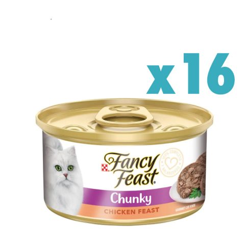 Fancy Feast Pack Lata Chunky Chicken 85gx16und