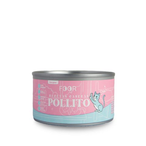 FOOR Lata Gato Recetas Caseras Pollito 160g