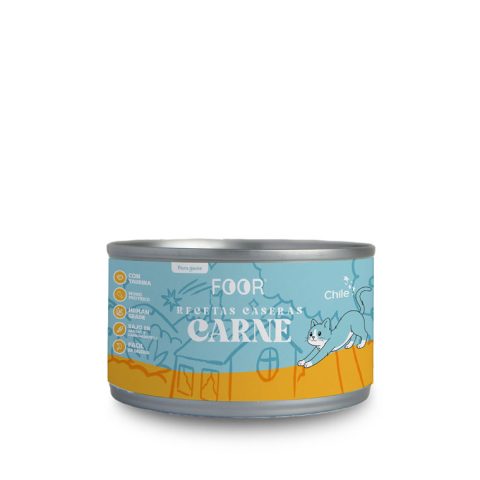 FOOR Lata Gato Recetas Caceras Carne 160g