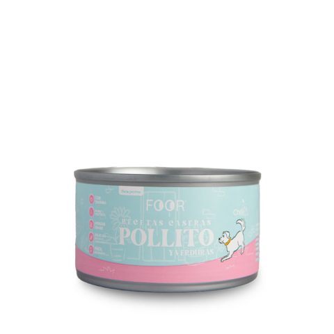 FOOR Lata Perro Recetas Caseras Pollito y verduras para perros ¡Nutrición rica y natural, como hecha por tus propias manos para tu perro!